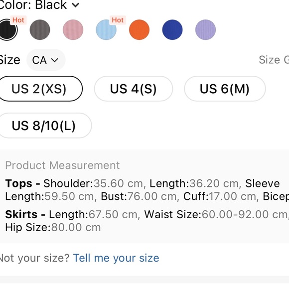 NWT Black long sleeve crop top and split thigh skirt Set - Picture 4 of 5